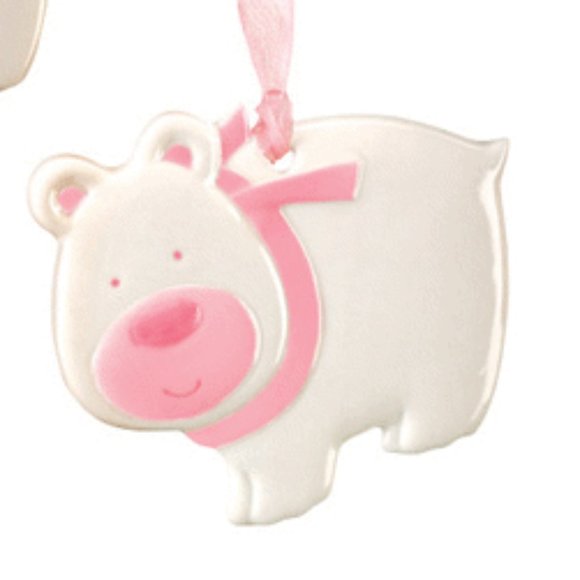 Pink Baby’s First Polar Bear Ornament - Picture 1 of 3
